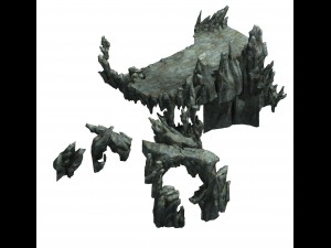 demon palace - mountain gravel 09 3D Model