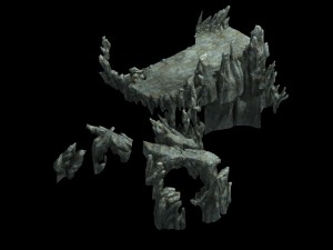 demon palace - mountain gravel 09 Model 3D