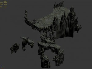demon palace - mountain gravel 09 Model 3D