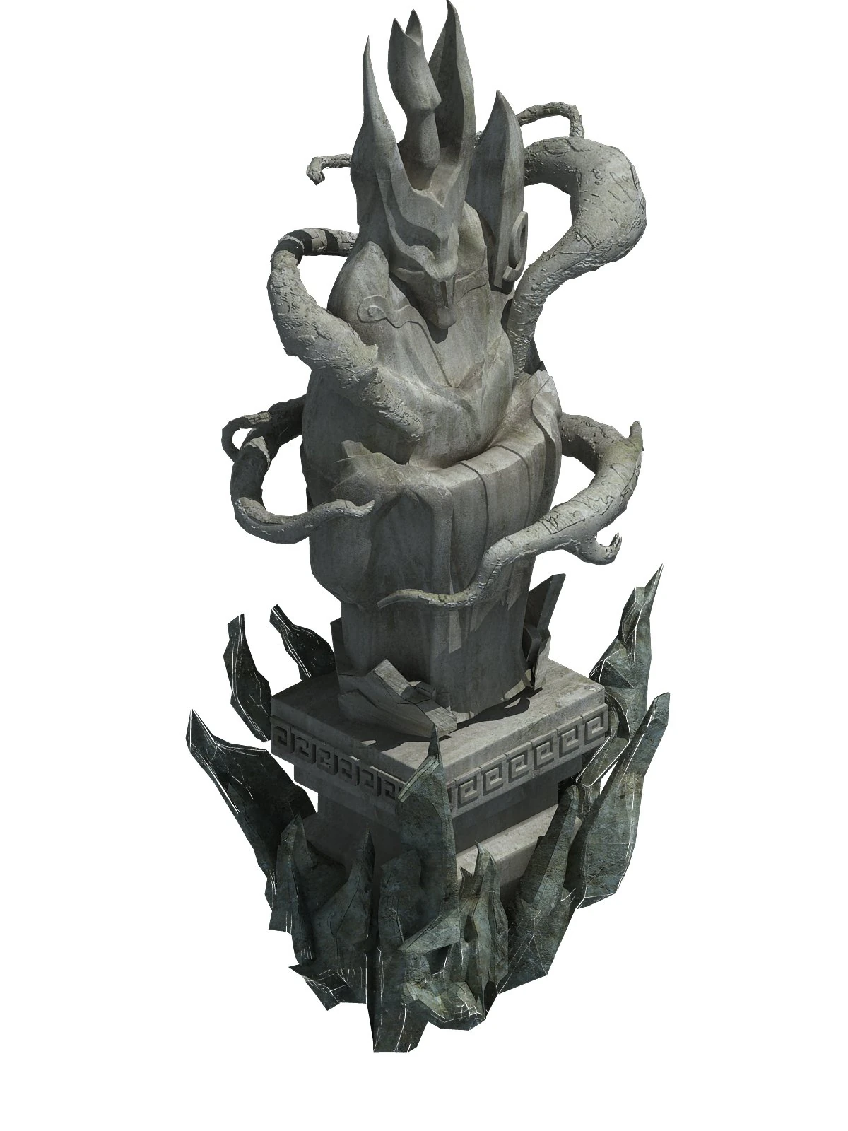 demon palace - mysterious statues 01 3D Model .c4d .max .obj .3ds .fbx .stl .blend 