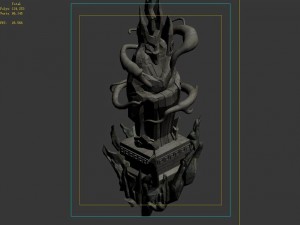 demon palace - mysterious statues 01 3D मॉडल
