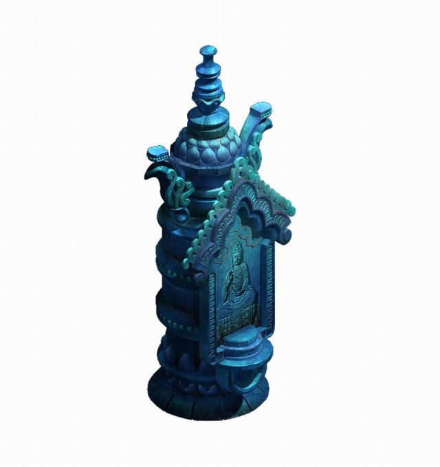 devil palace - stele 002 Modelo 3D .c4d .max .obj .3ds .fbx .stl .blend 