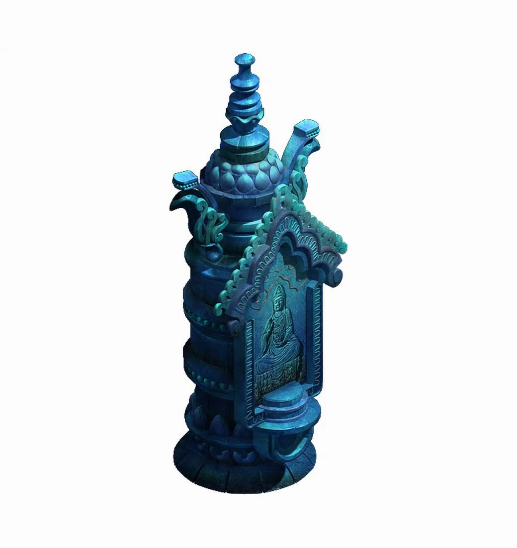 devil palace - stele 002 3D Model .c4d .max .obj .3ds .fbx .stl .blend 