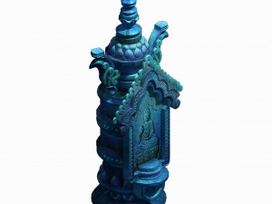 devil palace - stele 002 Modelo 3D
