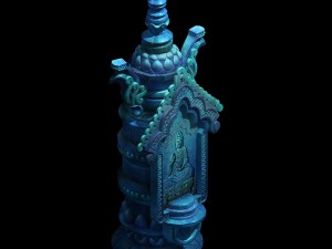 devil palace - stele 002 Modelo 3D