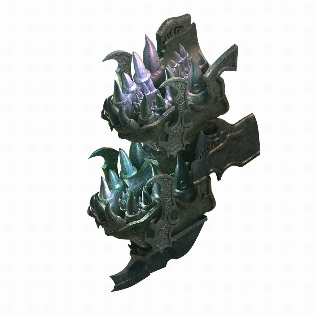 demon palace - decorating fangs 01 3D Model .c4d .max .obj .3ds .fbx .stl .blend 