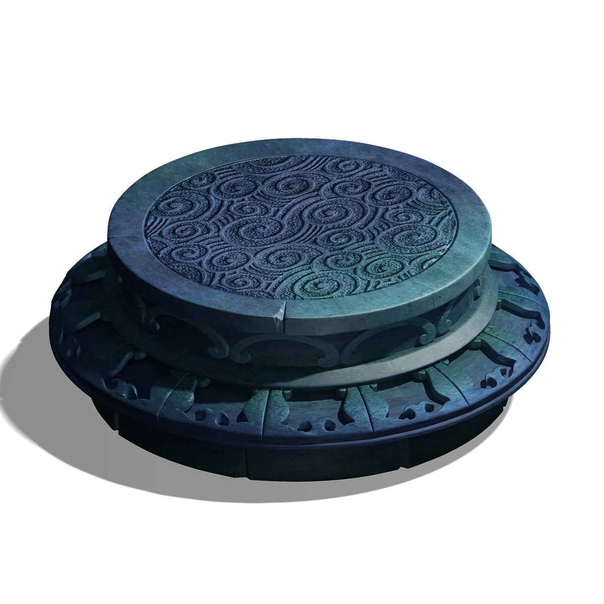 demon palace - religion - buddha base 001 3D Model .c4d .max .obj .3ds .fbx .stl .blend