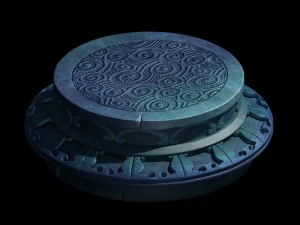 demon palace - religion - buddha base 001 3D Model