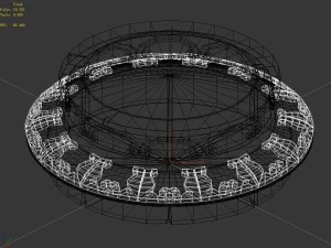 demon palace - religion - buddha base 001 3D Model