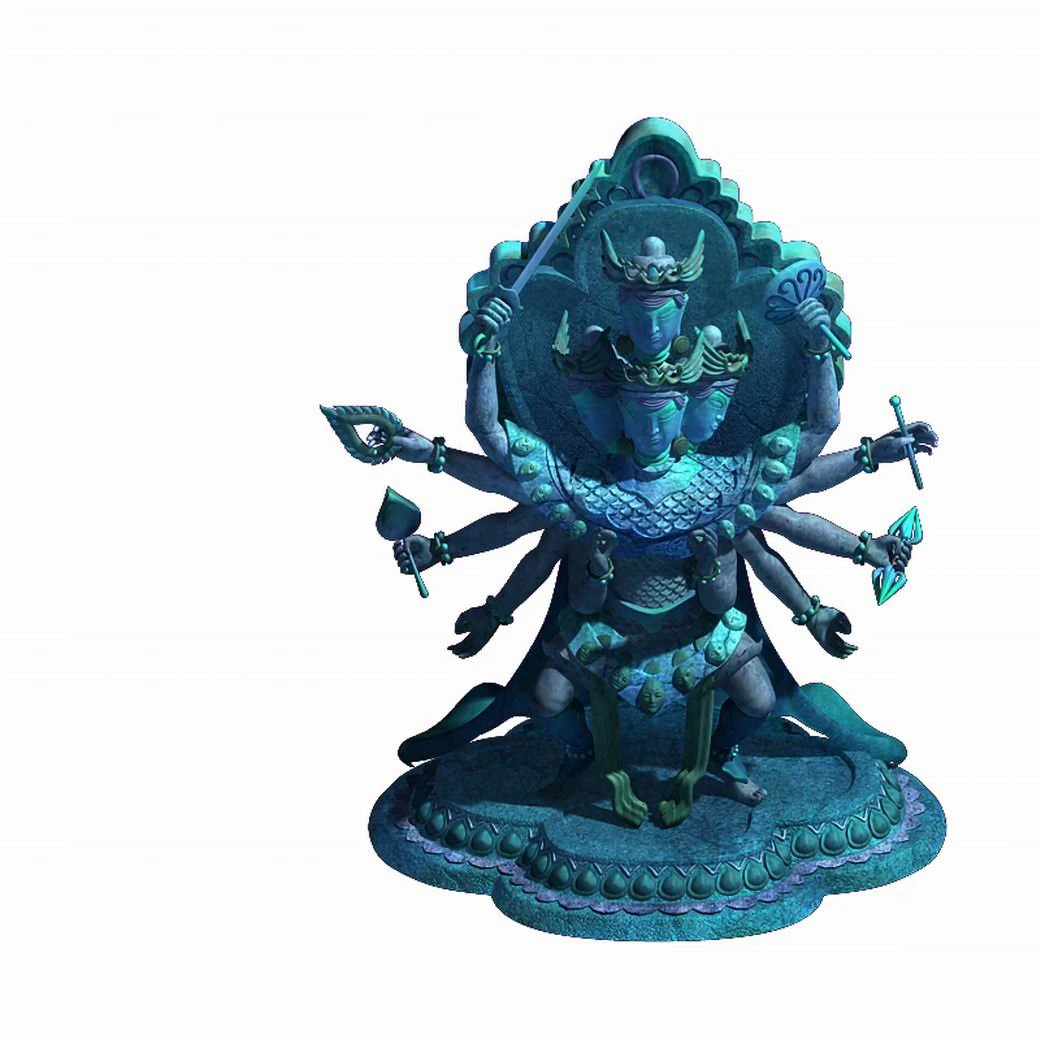demon palace - religion - avalokitesvara 05 3D Model .c4d .max .obj .3ds .fbx .stl .blend 