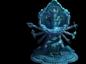 demon palace - religion - avalokitesvara 05 3D Model