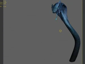 magic palace - religion - stone snake 01 3D Model