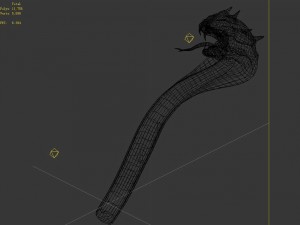 magic palace - religion - stone snake 02 3D Model
