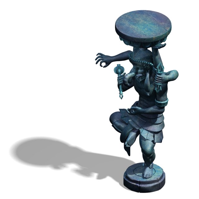 demon palace - religion - elephant stone carving 01 3D Model .c4d .max .obj .3ds .fbx .stl .blend 
