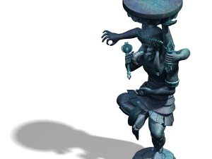 istana setan - agama - ukiran batu gajah 01 Model 3D