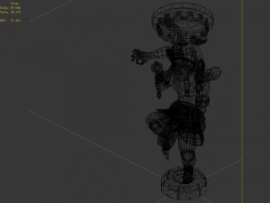 demon palace - religion - elephant stone carving 01 3D Model