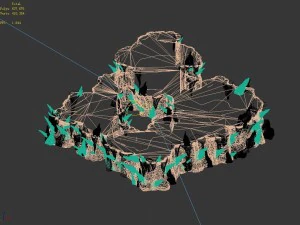 magic mountain - mountain cliff 02 3D Model