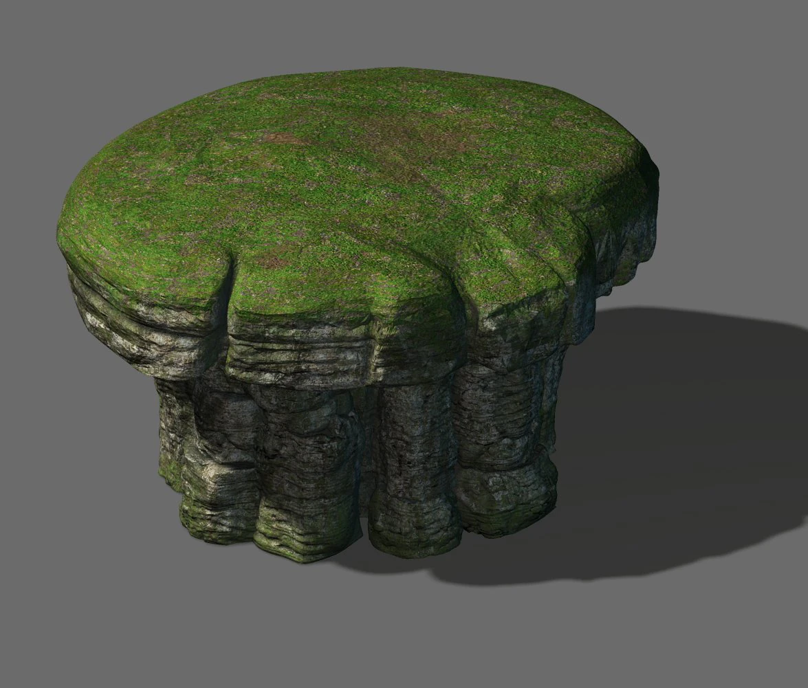 mountain hengshan - mushroom stone 02 3D Model .c4d .max .obj .3ds .fbx .stl .blend