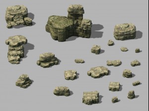 mountain hengshan - mountain rock group 02 3D-Modell