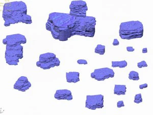 mountain hengshan - mountain rock group 02 3D Model