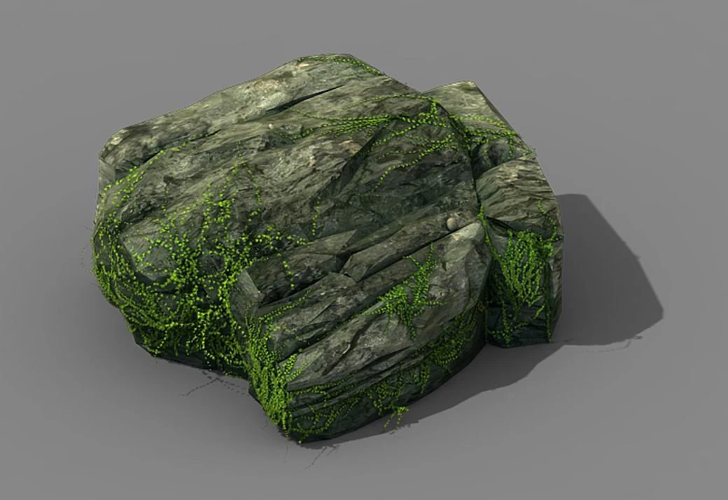 climbed rattan - stone 01 3D Model .c4d .max .obj .3ds .fbx .stl .blend 