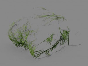climbed rattan - stone 01 3D Model