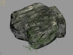 climbed rattan - stone 01 3D Model