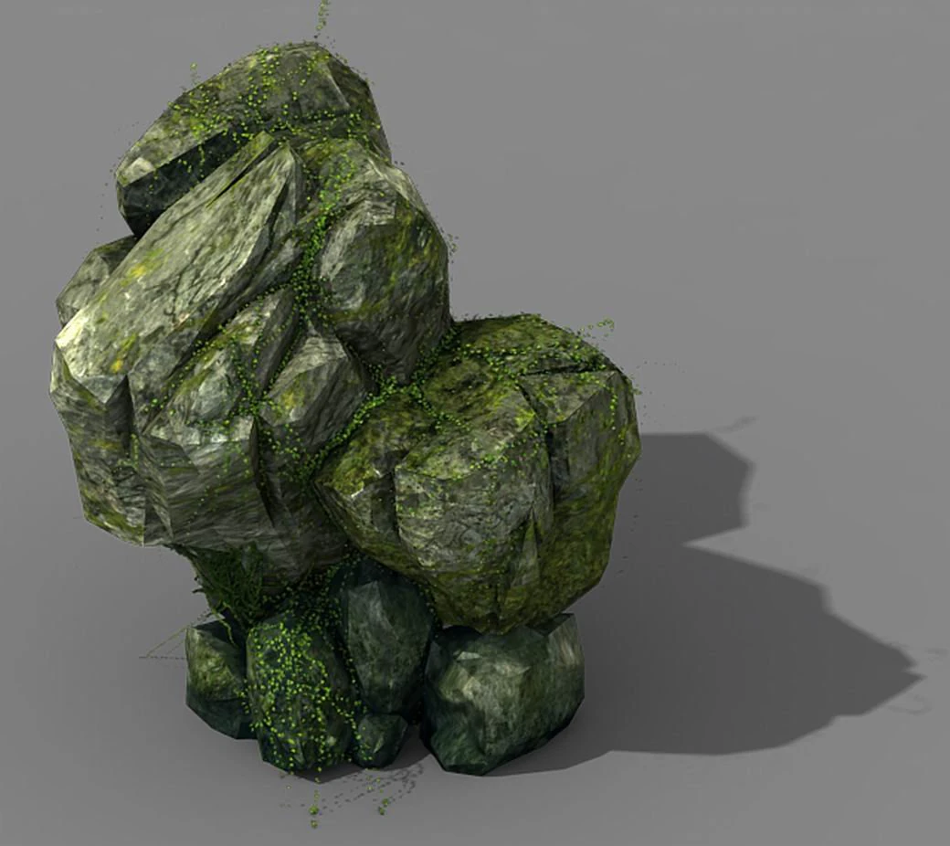 climbed rattan - stone 02 3D Model .c4d .max .obj .3ds .fbx .stl .blend 