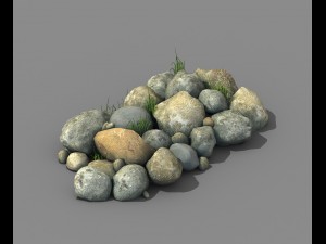 climbed rattan - stone 03 3D Model