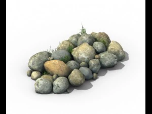 climbed rattan - stone 03 3D Model