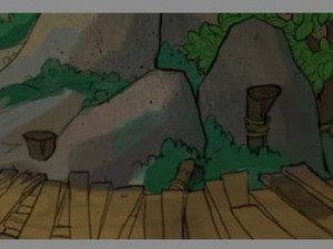broken - wooden bridge - stone 03 3D 模型