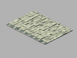 damaged floor tiles 02 3D Model