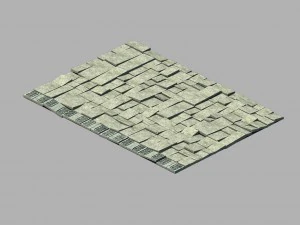 damaged floor tiles 02 3D Model