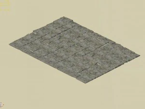 damaged floor tiles 02 3D Model