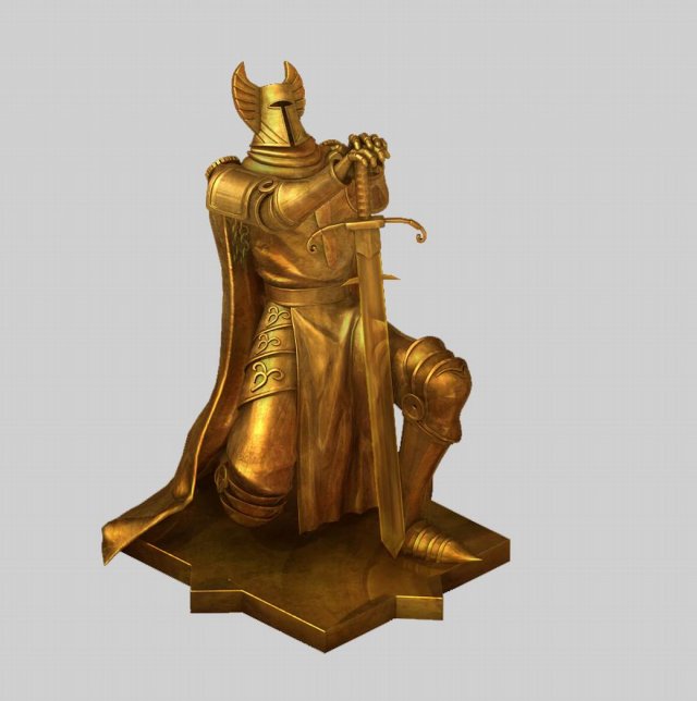 knight gold 1022 3D मॉडल .c4d .max .obj .3ds .fbx .stl .blend 