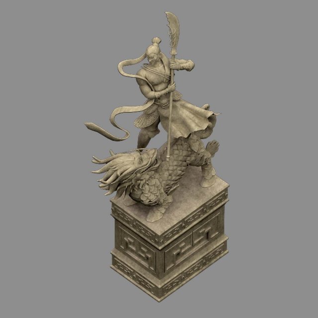 kirin - soldier - warrior statue 3D Model .c4d .max .obj .3ds .fbx .stl .blend 