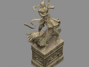 kirin - soldier - warrior statue 3D Model