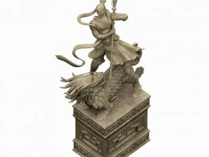 kirin - soldier - warrior statue 3D Model