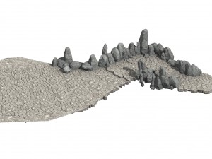 qingyun mountain-tree roots mountain stone channel 3D Model