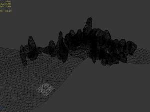 qingyun mountain-tree roots mountain stone channel 3D Model
