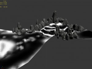 qingyun mountain-tree roots mountain stone channel 3D Model
