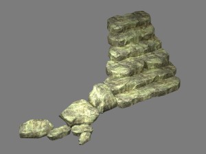 qu you path - stone ladder 02 Modelo 3D