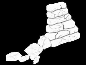 qu you path - stone ladder 02 Model 3D