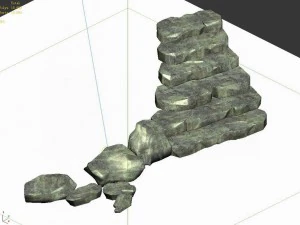 qu you path - stone ladder 02 3D Model