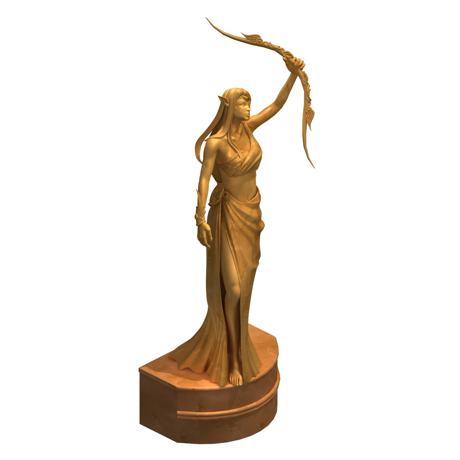 human ranger area - statue 01 3D Model .c4d .max .obj .3ds .fbx .stl .blend 