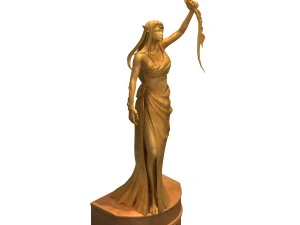 área de guarda florestal humano - estátua 01 Modelo 3D