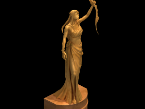 human ranger area - statue 01 Modèle 3D