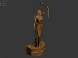 human ranger area - statue 01 3D Model