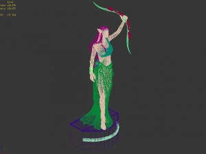human ranger area - statue 01 Modèle 3D
