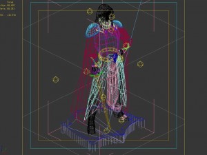 human ranger area - statue 02 Model 3D